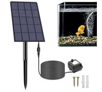 Yulokdwi Pompe À Air Solaire - Oxygénateur à Énergie Solaire pour Étang,Outil Silencieux avec Pierre À Bulles et Tuyau pour Aquariums, Petits Bassins, Pêche et Aménagement