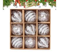 Yulokdwi Set de Décorations de Noël | 9 Pièces Boules Décorations Incassables | Saisonnières pour Maison Célébrations Vitrine et Salon | Décoration Maison Appartement Salle de Classe
