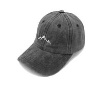 YULOONG Casquette de Baseball Vintage Hommes Peak Broderie Casquette de Baseball Classique lavé Coton Papa Chapeau Femme Outdoor Sport Cap réglable Noir