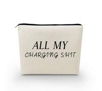 YULUENZE Trousse de maquillage « All My Charging Things » - Trousse de toilette avec fermeture éclair - Cadeau amusant pour femme, mari, famille, femme, amie, asnt0559