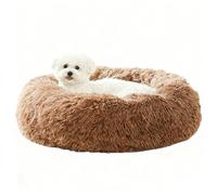 Yuly Lit Donut pour Chien, Panier pour Chiens/Chats, Ø50/60/70/80/90/100/120 cm, Coussin Rond Moelleux pour Petits et Grands Animaux domestiques, Lavable, Antidérapant (L 50 x l 50 x H 20 cm,Kaki)