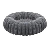 Yuly Lit Donut pour Chiens et Chats, Panier pour Chien Lavable et Antidérapant, Canapé Chat Anti Stress Apaisant en Peluche Doux, pour Chien Petit Moyen Grande Taille (Gris foncé,60cm/23.6in)