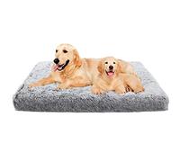 Yuly Matelas Orthopédique en Mousse à Mémoire de Forme pour Chien Dehoussable, Surface Douce et Chaude,Comfy Tapis Chien Grande Taille Lavable Apaisant,Tapis en Peluche pour Animaux De Compagnie