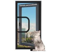 Yuly Moustiquaire sur Mesure pour Fenêtre,Filet de Protection pour Chat avec Fermeture éclair,Filets de Sécurité pour Chats,Moustiquaire Anti-Moustiques,Air Frais,Auto-Adhésif