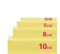 Yuly Rembourrage en Mousse carrée, Éponge 35D Haute Densité, Épaisseur 3cm/5cm/8cm/10cm/12cm/15cm/20cm, Jaune Mousse d'Ameublement de Rechange pour Coussin de Canapé, Bancs, Chaises (10cm-150x35cm)