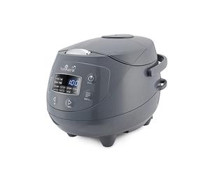 Yum Asia Panda Mini cuiseur à riz avec bol en céramique Ninja et logique floue avancée (3,5 tasses, 0,63 litre) 4 fonctions de cuisson du riz, 4 fonctions multicuiseur, 220-240V (Cobalt Grey)