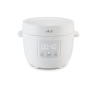 Yum Asia Tsuki Mini Cuiseur à Riz - Pebble White - 2,5 tasses | Bol en céramique Shinsei, 0,45 litre, 5 fonctions riz, 2 fonctions multifonctions, prise UE 220-240V