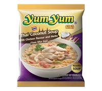 YUM YUM - Soupe de nouilles au poulet et à la noix de coco de Thaïlande - 100g - Saveurs asiatiques riches et exotiques - Idéal pour un repas rapide et savoureux! - Le Lot De 6