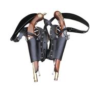 YUMALI étui à Silex Pour Pirate Médiéval étui à Pistolet à Double épaule Pour Viking Sac à Revolver Steampunk Cosplay Pour Carnaval