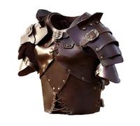 YUMALI Protection De Poitrine Médiévale Cuirasse De Combat De Gladiateur Viking Armure Steampunk à Rivets Protection De Poitrine Pour Cosplay (Brown)