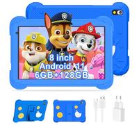YUMBOT Tablette Enfants 8 Pouces avec WiFi 128GB Rom 6GB Ram Tactile Android 11 pour Enfant 3 4 6 7 10ans,Contrôle Parental,4000mAh Tablette Educative avec Kid-Proof Étui,Bleu