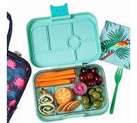 Yumbox Boîte à déjeuner Bento étanche originale pour enfants (Serene Aqua (plateau Paris) (SAI202303P)