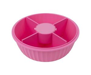 Yumbox Bol à poke - Saladier étanche avec couvercle, séparateur amovible à 4 sections, volume de 4,2 tasses, triple loquet facile à ouvrir ; tasse à garnitures amovible et intégrée, bento lunch (rose
