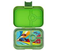 Yumbox Panino MGII202303C Boîte à déjeuner Bento étanche pour enfants et adultes (vert matcha (plateau de voitures de course))