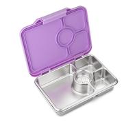Yumbox Prêt Boîte à déjeuner Bento étanche en acier inoxydable, taille des portions saines de 3,4 tasses pour une alimentation équilibrée, récipient à déjeuner durable pour sandwichs et collations