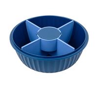 Yumbox® Saladier - Étanche, 4,2 tasses, avec séparateur amovible à 4 sections, triple loquets faciles à ouvrir, tasse à garniture intégrée, récipient à déjeuner Bento (bleu hawaïen)