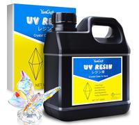 YumCraft Résine UV transparente - 1000 g - Colle UV rapide - Bijoux, moules résine, travaux manuels - Sans odeur - Résine époxy UV dure - Pour