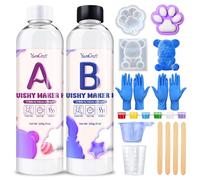 YumCraft Silicone liquide pour Squishy Maker - 500g - Caoutchouc de silicone super doux - Pour taba squishy - À partir de 1:1 - Kit de bricolage - Cadeau de décompression - Flocage - Patte de chat