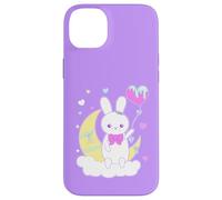 Yume Kawaii Fashion Big Bunny on The Moon Vêtements Coque pour iPhone 14 Plus
