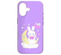 Yume Kawaii Fashion Big Bunny on The Moon Vêtements Coque pour iPhone 17