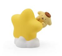 YuMe Toys Lampe de Chevet en Forme d'étoile Pompompurin, Adorable Pompompurin regardant derrière Une étoile dorée, veilleuse LED de 9 cm pour Enfants à partir de 3 Ans