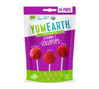 YumEarth Sucettes à la vitamine C cerise, St RAW baie et framboise - 14 pièces