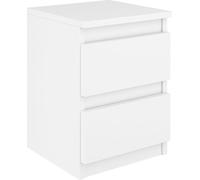 YUMEBLY Table de nuit | Table de nuit | Table d'appoint | Commode de nuit pour chambre à coucher, salon, chambre d'adolescent | 30x41x30 cm | Blanc
