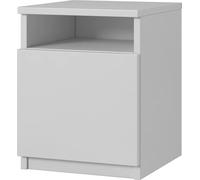YUMEBLY Table de nuit | Table de nuit | Table d'appoint | Commode pour chambre à coucher, salon, chambre d'adolescent | 30x40x30 cm | Blanc