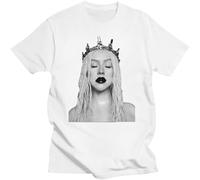 YumeeTshirt Mans Christina Aguilera für Befreiung Wunderschöne Tees Casual Kurzarm T Hemd Neuheit White 3XL
