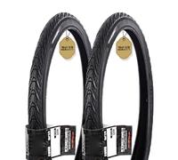 YUMEIGE Pneu de vélo 16 x 1 3/8 | Pneu à Tringle 60 TPI 70-110 PSI, VTT, vélo de randonnée/Ville, trajets Quotidiens, randonnée Longue Distance, Noir