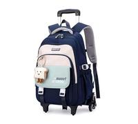 Yumenam Sac à Dos à Roulette Fille Garçon,Légers Détachable Cartable Scolaire College avec 6 Roulettes,16 Pouces Trolley Bag Grand pour Voyages Scolaires,Convient aux Adolescents de 9 à 18 Ans