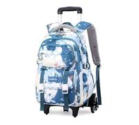Yumenam Sac à Dos à Roulettes pour Filles,Grand Cartable Scolaire College avec 6 Roulettes pour Filles Femmes, Trolley Sacs à Dos pour Ordinateur Portable 15.6 Pouce