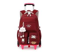 Yumenam Sac à Dos à Roulettes pour Filles,Sac D'école pour Adolescents avec Chariot Amovible, Sacs d'école primaire Sac à dos à roulettes pour collégiens et lycéens