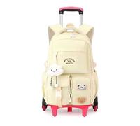 Yumenam Sac à Dos à Roulettes pour Filles,Sac D'école pour Adolescents avec Chariot Amovible, Sacs d'école primaire Sac à dos à roulettes pour collégiens et lycéens