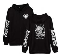 Yumenam Unisexe Juice WRLD Sweat-Shirt à Capuche 3D Imprimée Manche Longue Cardigan avec Zip Casual Hoodies Sweatshirt Veste pour Les Fans Hommes Femmes