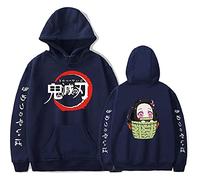 Yumenam Unisexe Sweat à Capuche Kimetsu no Yaiba Cartoons Cute Kamado Nezuko 3D Impression Manche Longue Manga Cosplay Hoodie Animation Japonaise Fans Sweat Sweatshirt Pullover