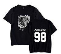 Yumenam Unisexe T-Shirt D'été Manches Courtes Juice Wrld 98 3D Impression Hip Hop Tops Lâche T-Shirt Tees Haut Chemisiers pour Les Fans de Juice Wrld