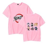 Yumenam Unisexe T-Shirt Kimetsu No Yaiba Nezuko Kamado Impression Manches Courtes Col Rond L'été Casual Tee Shirt Tops Hauts pour Anime Fans