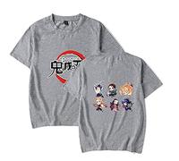 Yumenam Unisexe T-Shirt Kimetsu No Yaiba Nezuko Kamado Impression Manches Courtes Col Rond L'été Casual Tee Shirt Tops Hauts pour Anime Fans