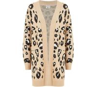 Yumi Cardigan Yumi en maille d'intarsia imprimé long Animal