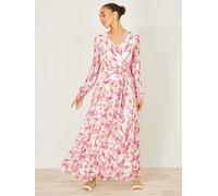 Yumi Robe longue plissée à fleurs Yumi Orchid Crème EU 46 (UK 18)