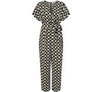 Yumi Yumi Black Geometric Print Wrap Jumpsuit
