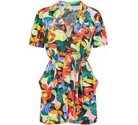 Yumi Yumi Black Tropical Leaf Print Playsuit