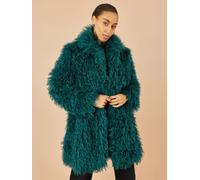 Yumi Yumi Blue Luxe Long Hair Fur Coat