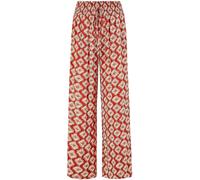 Yumi Yumi Red Relaxed Fit Geo Print Trousers