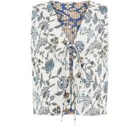 Yumi Yumi White Animal Reversible Cotton Quilted 100% Cotton Waistcoat