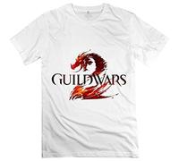 YUMIAN Hanlu Men's Guild Wars 2 Logo T Shirt White White M