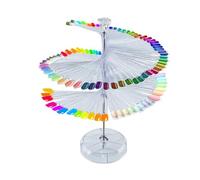 YUMILI 120 bâtons Nail Art carte de couleur présentoir spirale faux ongles affichage tableau froid étagère outils de pratique pour Solon ongles vernis Gel Show (Rond)