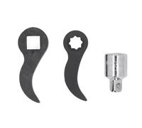 YUMILI 2 pièces têtes d'adaptateur de barre de levier 3/8 étoile et 1/2 outils de retrait de demi-arbre carré fixation de pied de biche pour le levier et le levage