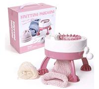 YUMILI 689B-1 Machine à tricoter à 22 aiguilles à tricoter verticales à manivelle à la main Jouets éducatifs en plastique pour enfants Machine à tisser cylindre en plastique pour travaux manuels